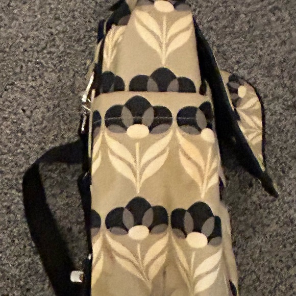 Petunia Pickle Bottom Floral Patterned Diaper Bag / Backpack in Tan & Black - Picture 9 of 10